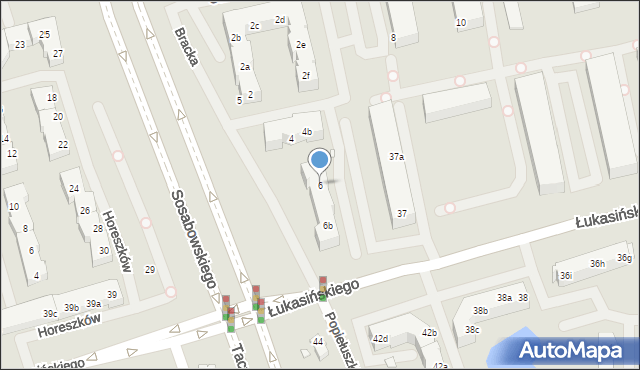 Szczecin, Sadowskiego Zygmunta, gen., 6, mapa Szczecina