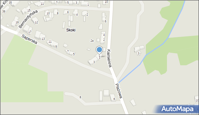 Szczecin, Saperska, 1, mapa Szczecina