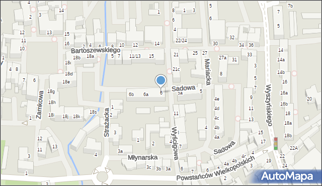 Szczecinek, Sadowa, 6, mapa Szczecinek