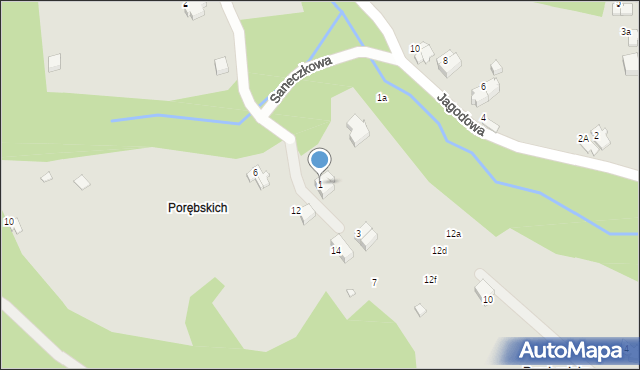 Szczyrk, Saneczkowa, 1, mapa Szczyrk