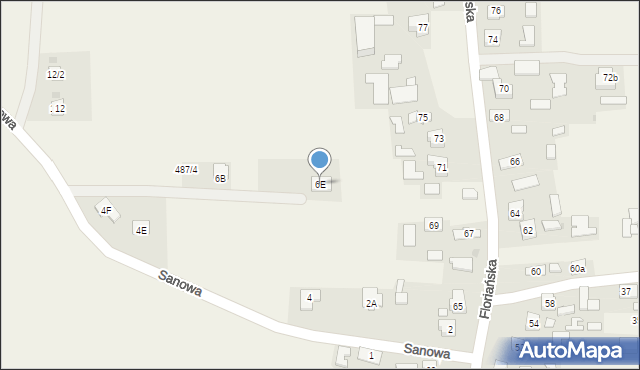 Szówsko, Sanowa, 6E, mapa Szówsko