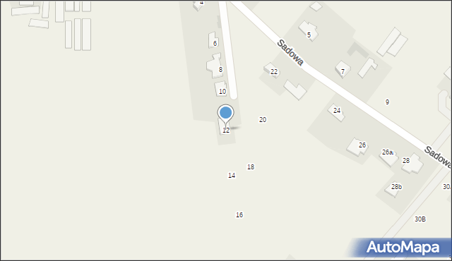 Szpetal Górny, Sadowa, 12, mapa Szpetal Górny