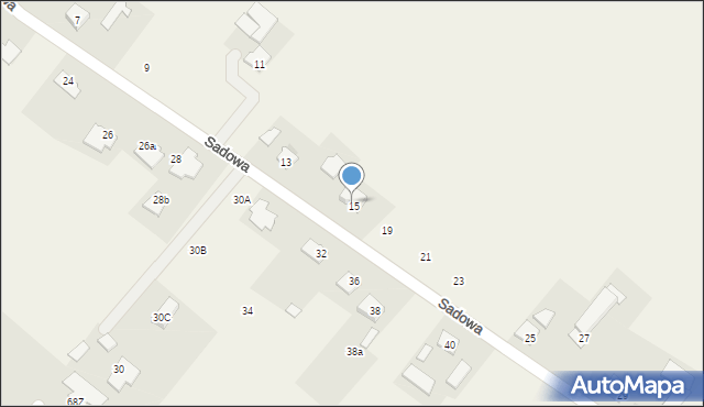 Szpetal Górny, Sadowa, 17, mapa Szpetal Górny