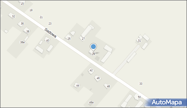 Szpetal Górny, Sadowa, 29, mapa Szpetal Górny