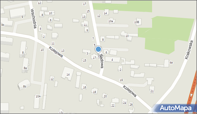 Szydłowiec, Sadowa, 1, mapa Szydłowiec