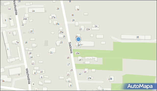 Szydłowiec, Sadowa, 18, mapa Szydłowiec
