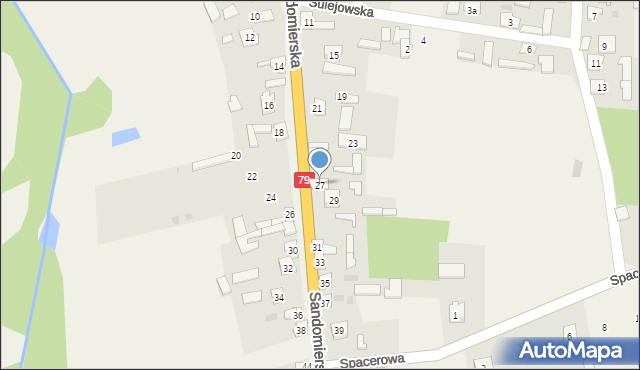 Tarłów, Sandomierska, 27, mapa Tarłów