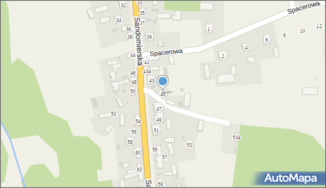 Tarłów, Sandomierska, 45, mapa Tarłów