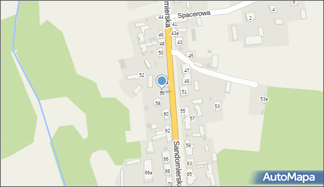 Tarłów, Sandomierska, 56, mapa Tarłów