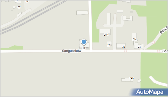 Tarnów, Sanguszków, 18, mapa Tarnów