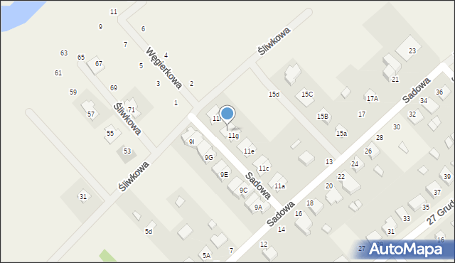 Tarnowo Podgórne, Sadowa, 11h, mapa Tarnowo Podgórne