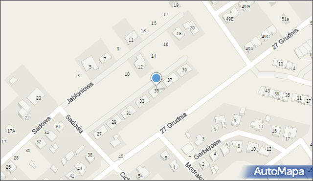 Tarnowo Podgórne, Sadowa, 35, mapa Tarnowo Podgórne