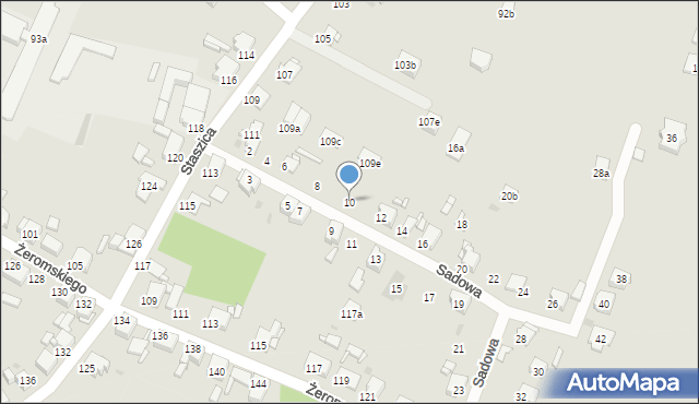 Tarnowskie Góry, Sadowa, 10, mapa Tarnowskie Góry