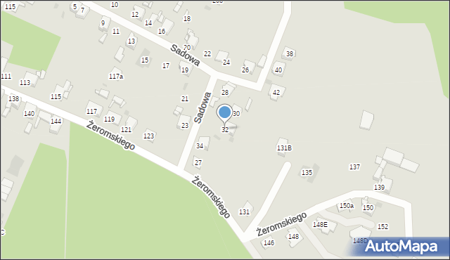 Tarnowskie Góry, Sadowa, 32, mapa Tarnowskie Góry