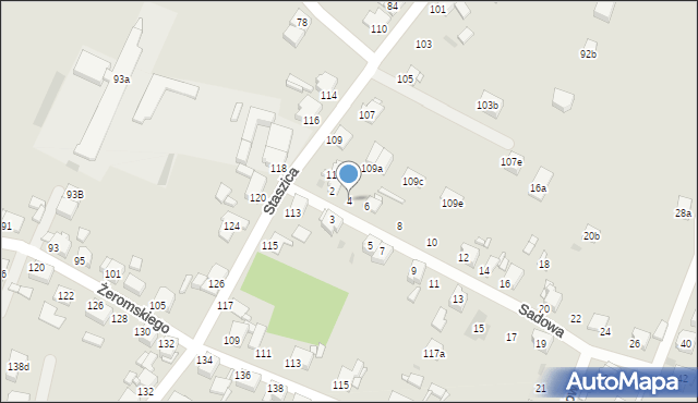 Tarnowskie Góry, Sadowa, 4, mapa Tarnowskie Góry