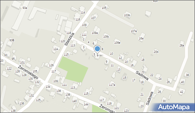 Tarnowskie Góry, Sadowa, 7, mapa Tarnowskie Góry