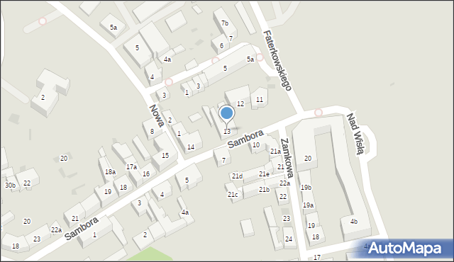 Tczew, Sambora, 13, mapa Tczew