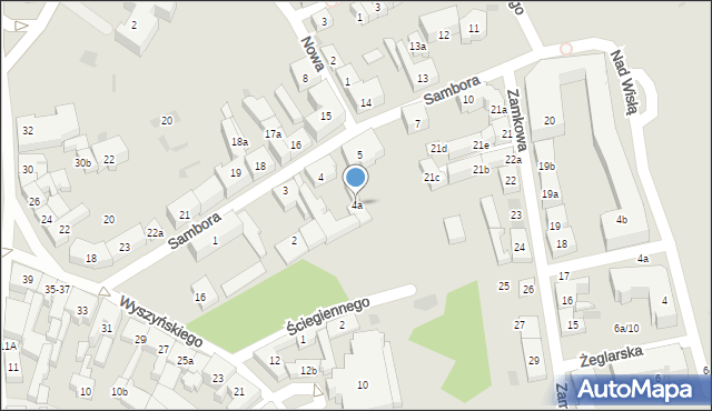 Tczew, Sambora, 4a, mapa Tczew