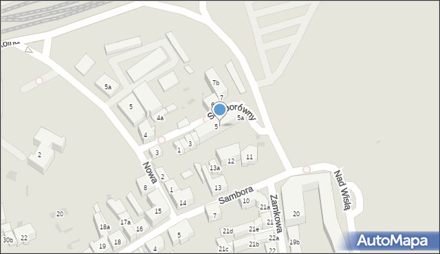 Tczew, Samborówny Małgorzaty, 5c, mapa Tczew