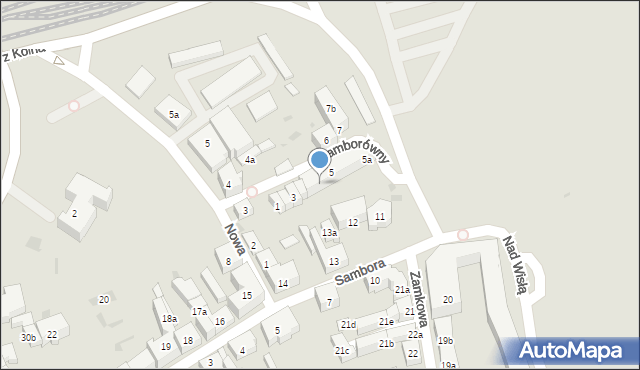 Tczew, Samborówny Małgorzaty, 5d, mapa Tczew