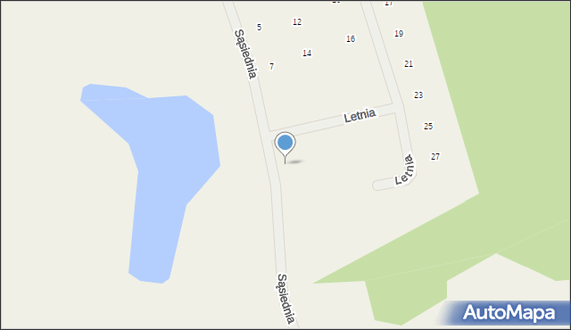 Tomaszkowo, Sąsiednia, 9, mapa Tomaszkowo