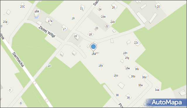 Topolina, Sarmacka, 16a, mapa Topolina