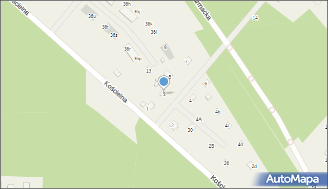 Topolina, Sarmacka, 3, mapa Topolina