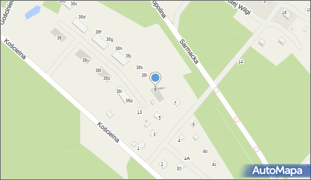 Topolina, Sarmacka, 9, mapa Topolina