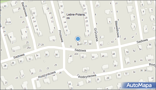 Toruń, Sadowa, 35, mapa Torunia