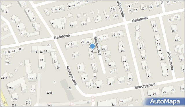 Toruń, Sasankowa, 13, mapa Torunia
