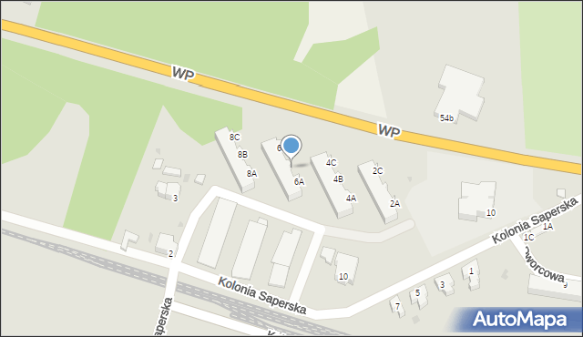 Torzym, Saperska, 6B, mapa Torzym