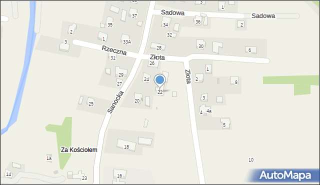 Trepcza, Sanocka, 22, mapa Trepcza
