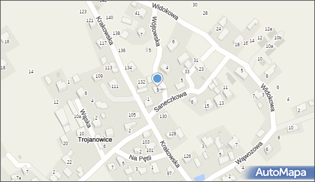 Trojanowice, Saneczkowa, 3, mapa Trojanowice