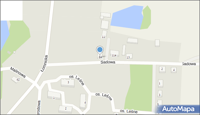 Trzcianka, Sadowa, 9A, mapa Trzcianka