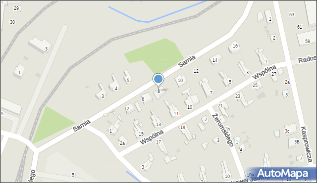 Trzebiatów, Sarnia, 8, mapa Trzebiatów