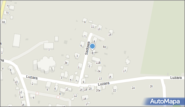 Trzebinia, Sadowa, 6, mapa Trzebinia