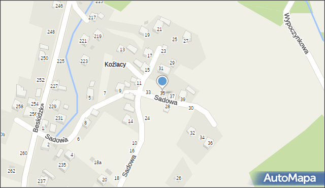 Trzebinia, Sadowa, 35, mapa Trzebinia