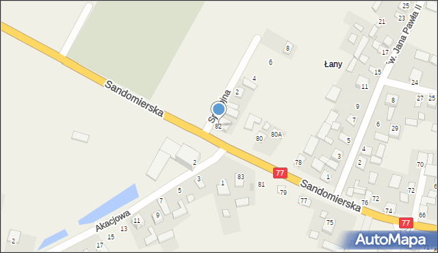 Turbia, Sandomierska, 82, mapa Turbia