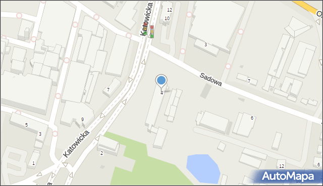 Tychy, Sadowa, 4, mapa Tychów