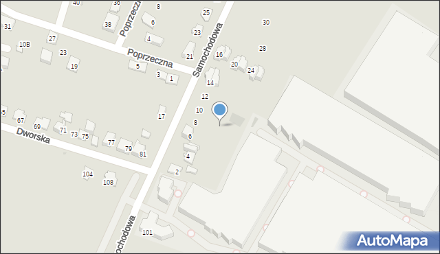 Tychy, Samochodowa, 10b, mapa Tychów