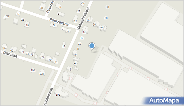 Tychy, Samochodowa, 10c, mapa Tychów