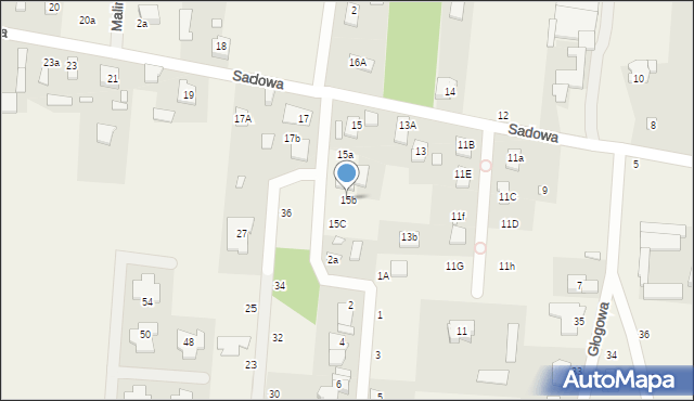 Ustanów, Sadowa, 15b, mapa Ustanów