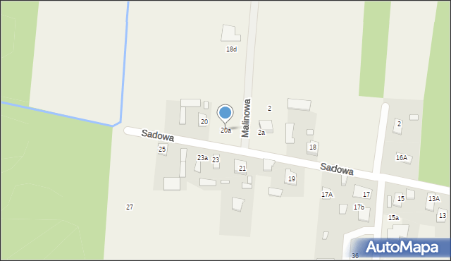 Ustanów, Sadowa, 20a, mapa Ustanów