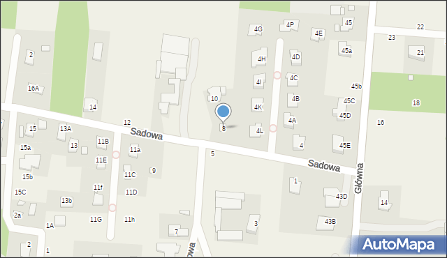 Ustanów, Sadowa, 8, mapa Ustanów