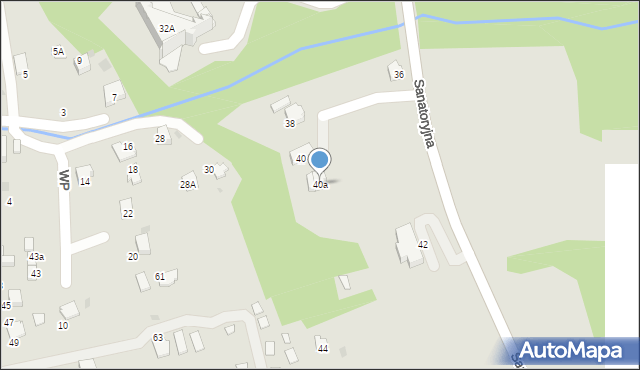 Ustroń, Sanatoryjna, 40a, mapa Ustroń