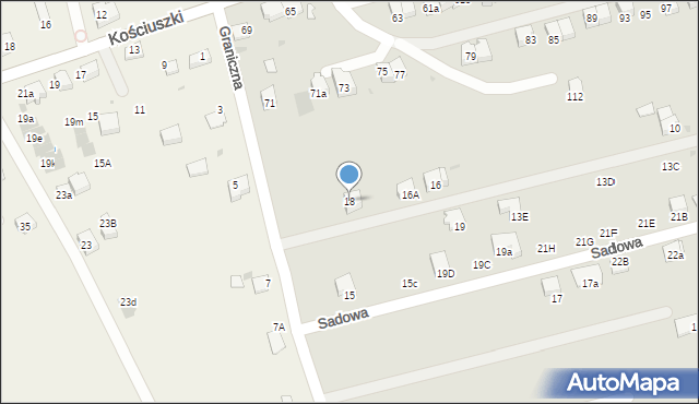 Wadowice, Sadowa, 18, mapa Wadowice