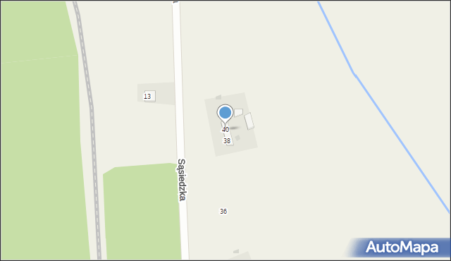 Wałdowo Szlacheckie, Sąsiedzka, 40, mapa Wałdowo Szlacheckie