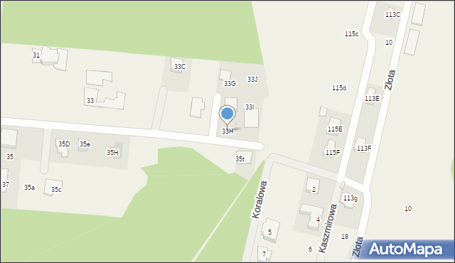 Walendów, Sadowa, 33H, mapa Walendów