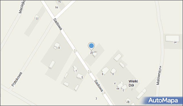 Wancerzów, Sadowa, 10, mapa Wancerzów