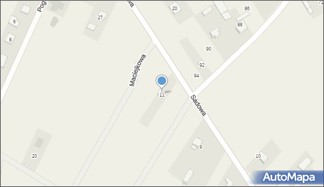 Wancerzów, Sadowa, 13, mapa Wancerzów